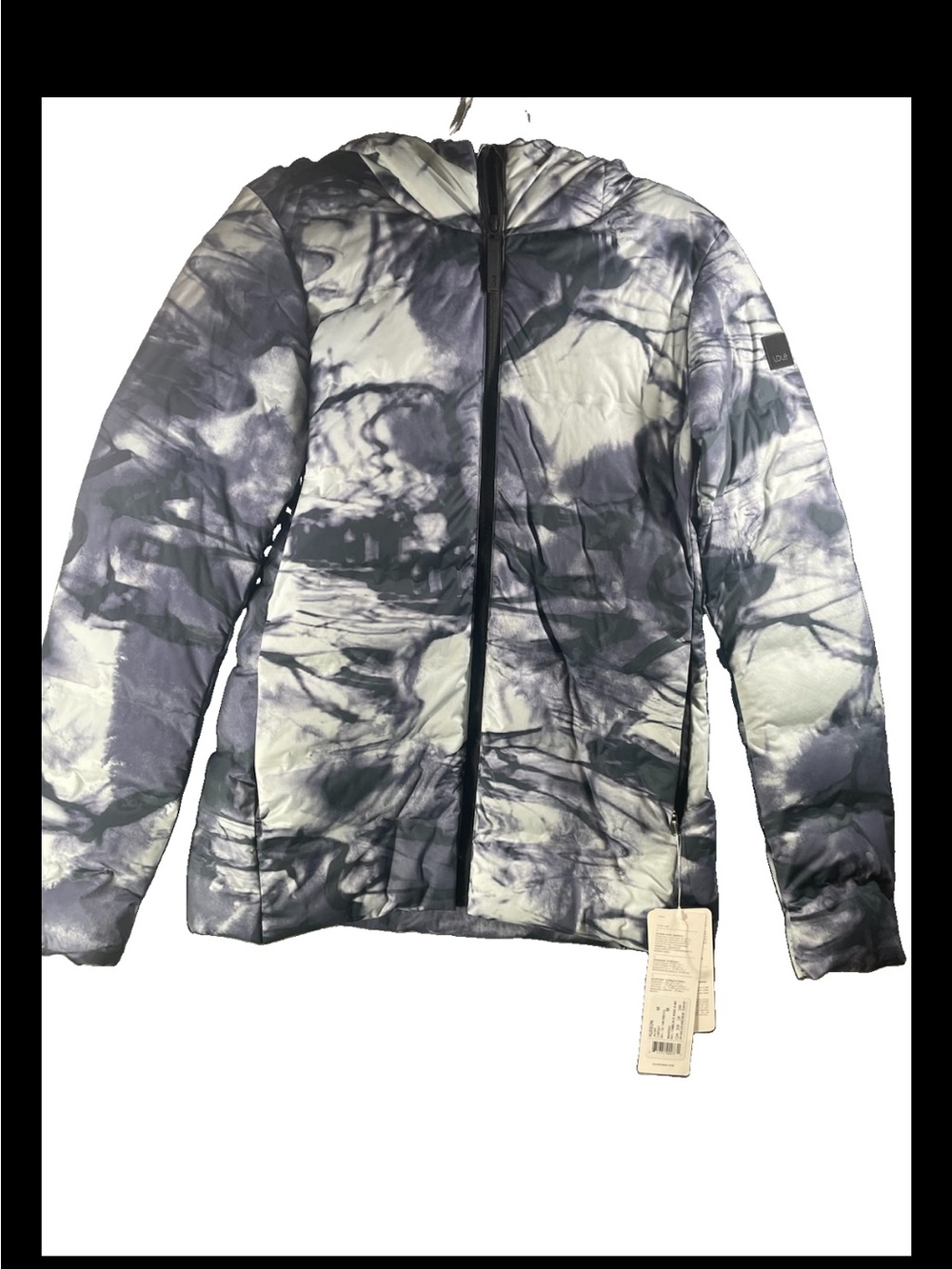 Lole x allied Hudson Women's Hooded Puffer Synthetic down Jacket Black White Me